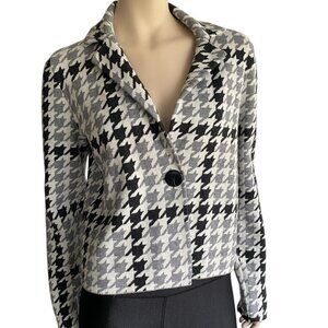 Jones New York Soft Knit Stretch Houndstooth Blazer M​​